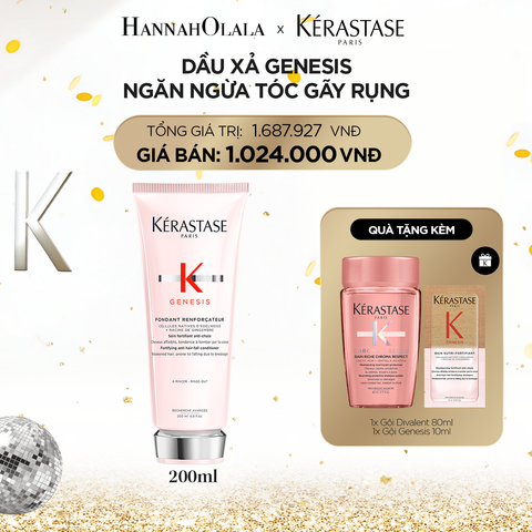  DEAL 9: DẦU XẢ NGĂN NGỪA TÓC GÃY RỤNG KÉ RASTASE GENESIS FONDANT RENFORCATEUR 200ML 