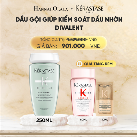  DẦU GỘI GIẢM TIẾT BÃ NHỜN DÀNH CHO DA ĐẦU DƯ DẦU KÉRASTASE BAIN DIVALENT 250ML 
