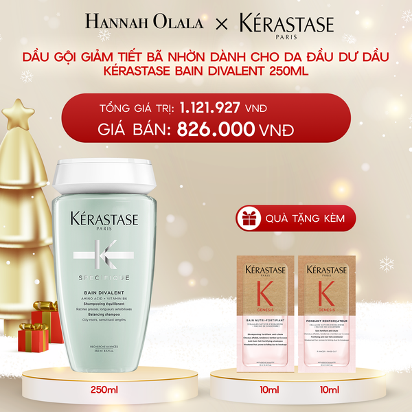  A11_DEAL 8: DẦU GỘI GIẢM TIẾT BÃ NHỜN DÀNH CHO DA ĐẦU DƯ DẦU KÉRASTASE BAIN DIVALENT 250ML 