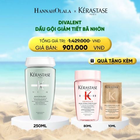  DẦU GỘI GIẢM TIẾT BÃ NHỜN DÀNH CHO DA ĐẦU DƯ DẦU KÉRASTASE BAIN DIVALENT 250ML - BK 