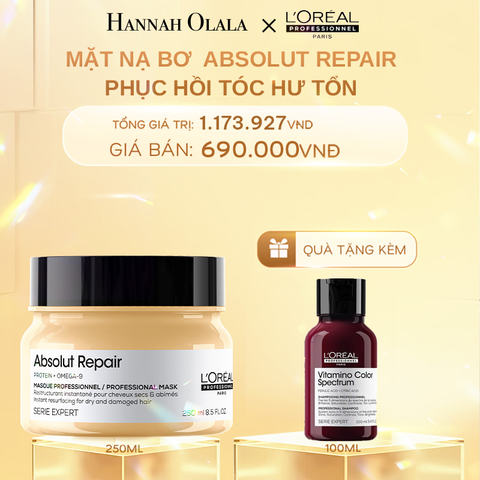  DEAL 7: MẶT NẠ BƠ PHỤC HỒI HƯ TỔN TOÀN DIỆN L'ORÉAL PROFESSIONNEL ABSOLUT REPAIR 250ML 