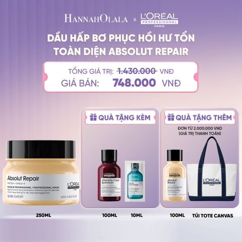  DẦU HẤP BƠ PHỤC HỒI HƯ TỔN TOÀN DIỆN L'ORÉAL PROFESSIONNEL ABSOLUT REPAIR 250ML - H039 