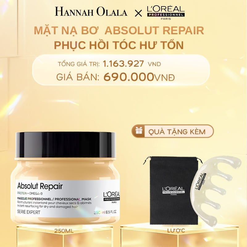 DEAL 7: MẶT NẠ BƠ PHỤC HỒI HƯ TỔN TOÀN DIỆN L'ORÉAL PROFESSIONNEL ABSOLUT REPAIR 250ML 