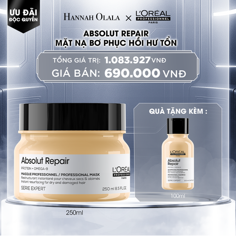  DEAL 6: MẶT NẠ BƠ PHỤC HỒI HƯ TỔN TOÀN DIỆN L'ORÉAL PROFESSIONNEL ABSOLUT REPAIR 250ML 