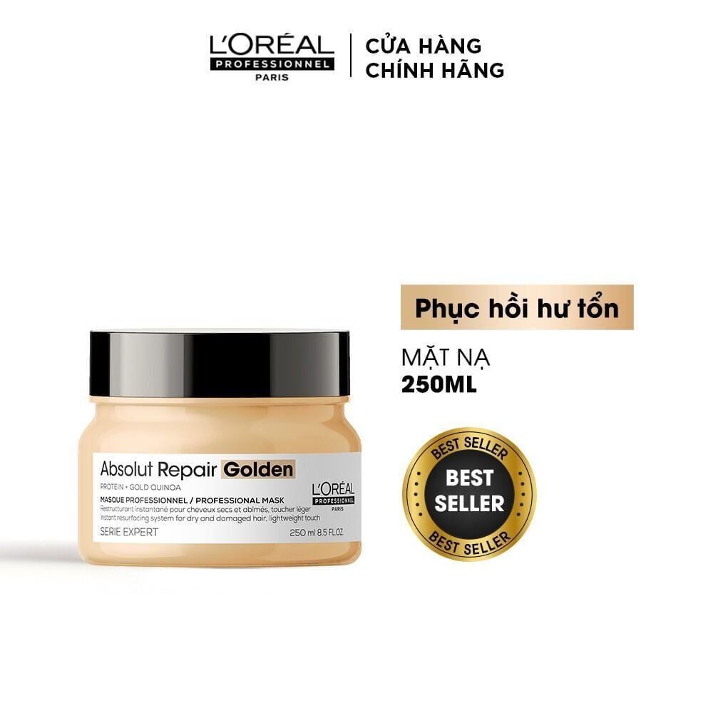  MẶT NẠ NHŨ VÀNG PHỤC HỒI HƯ TỔN TOÀN DIỆN L'ORÉAL PROFESSIONNEL ABSOLUT REPAIR GOLDEN 250ML - D18 