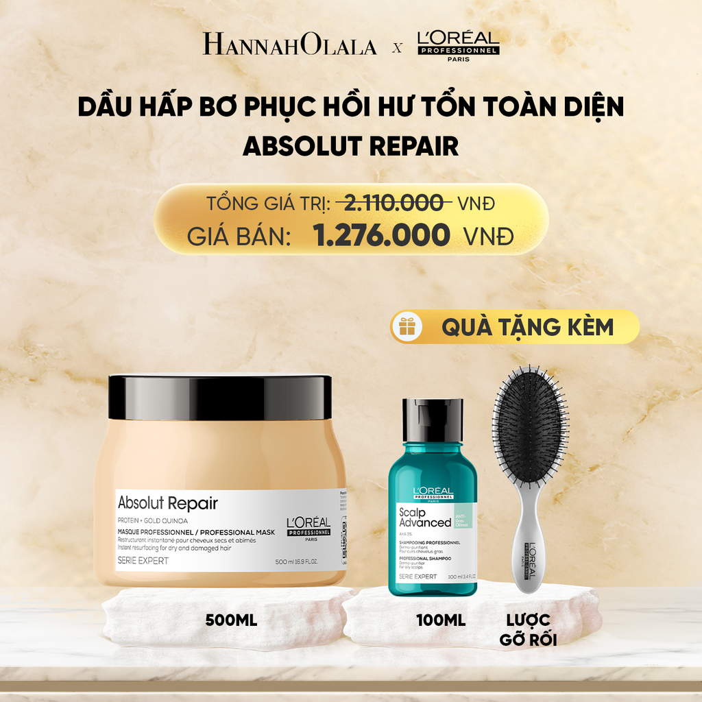  DẦU HẤP BƠ PHỤC HỒI HƯ TỔN TOÀN DIỆN ABSOLUT REPAIR 500ML 