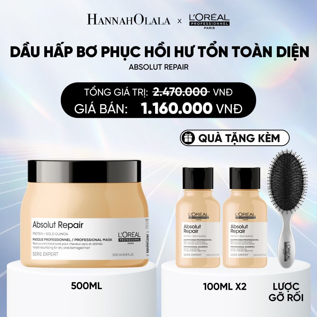  DEAL 10: DẦU HẤP BƠ PHỤC HỒI HƯ TỔN TOÀN DIỆN ABSOLUT REPAIR 500ML 