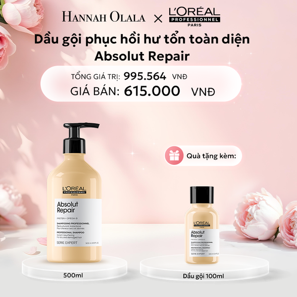  E451: DEAL 7: DẦU GỘI PHỤC HỒI HƯ TỔN TOÀN DIỆN L'ORÉAL PROFESSIONNEL SERIE EXPERT ABSOLUT REPAIR GOLD 500ML 