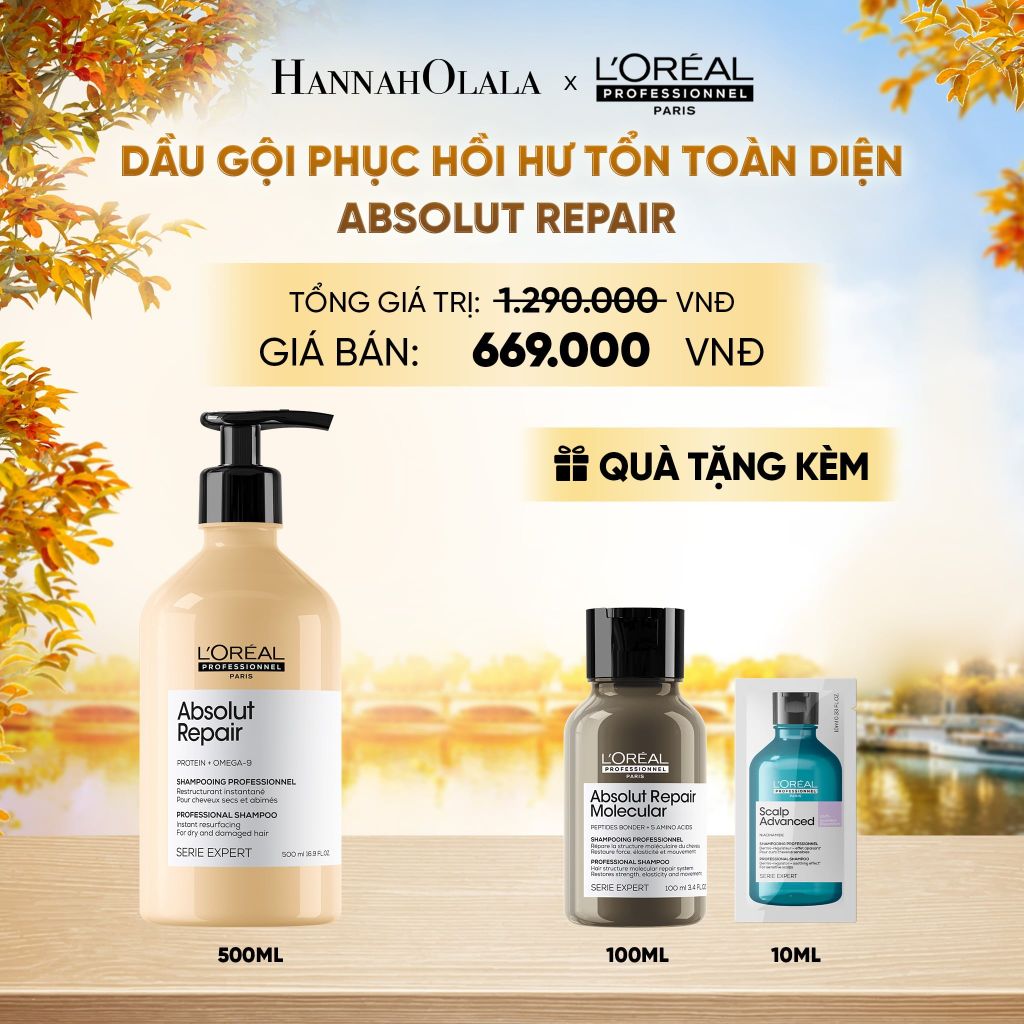  DẦU GỘI PHỤC HỒI HƯ TỔN TOÀN DIỆN SERIE EXPERT ABSOLUT REPAIR GOLD 500ML - E497 