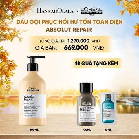  DẦU GỘI PHỤC HỒI HƯ TỔN TOÀN DIỆN SERIE EXPERT ABSOLUT REPAIR GOLD 500ML - E497 