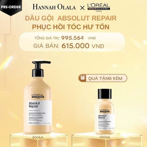  C1363_DEAL 8: [PRE-ORDER] DẦU GỘI PHỤC HỒI HƯ TỔN TOÀN DIỆN L'ORÉAL PROFESSIONNEL SERIE EXPERT ABSOLUT REPAIR GOLD 500ML 