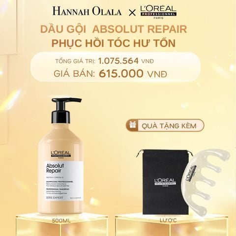  DEAL 8: DẦU GỘI PHỤC HỒI HƯ TỔN TOÀN DIỆN L'ORÉAL PROFESSIONNEL SERIE EXPERT ABSOLUT REPAIR GOLD 500ML 