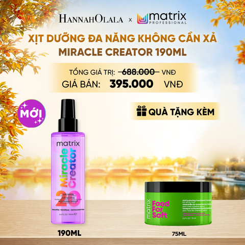  XỊT DƯỠNG ĐA NĂNG KHÔNG CẦN XẢ MATRIX MIRACLE CREATOR 190ML - E507 