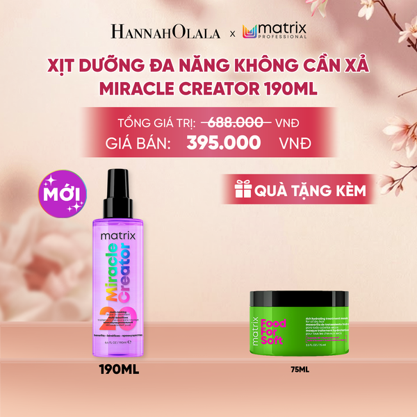  XỊT DƯỠNG ĐA NĂNG KHÔNG CẦN XẢ MIRACLE CREATOR 190ML 