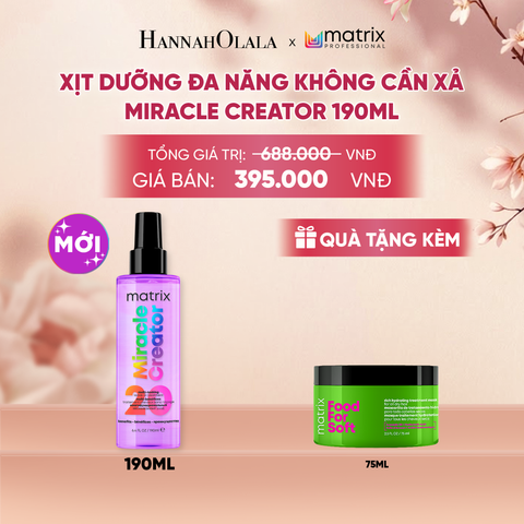  XỊT DƯỠNG ĐA NĂNG KHÔNG CẦN XẢ MIRACLE CREATOR 190ML 