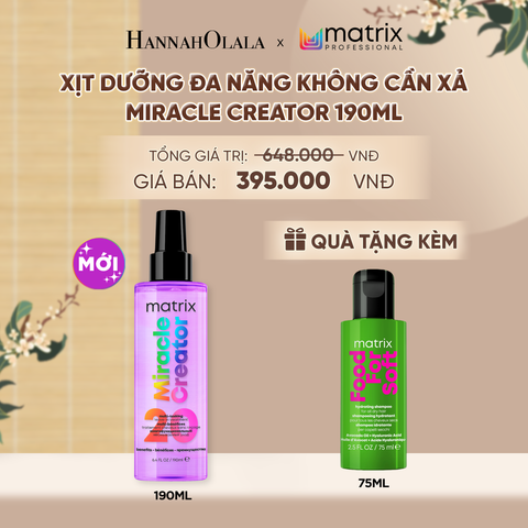  XỊT DƯỠNG ĐA NĂNG KHÔNG CẦN XẢ MATRIX MIRACLE CREATOR 190ML - A5002 