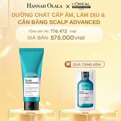  DEAL 12: DƯỠNG CHẤT CẤP ẨM, LÀM DỊU & CÂN BẰNG DA DẦU VÀ TÓC SCALP ADVANCED 200ML - DÙNG NHƯ DẦU XẢ 