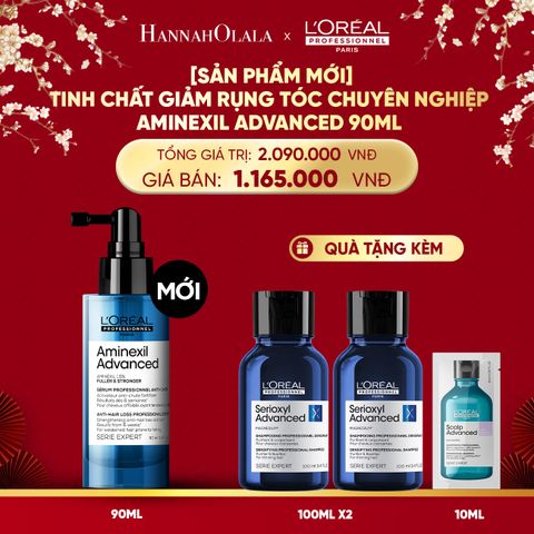  A1329_DEAL 12: [SẢN PHẨM MỚI] TINH CHẤT XỊT GIẢM RỤNG TÓC CHUYÊN NGHIỆP L'ORÉAL PROFESSIONNEL AMINEXIL ADVANCED 90ML 