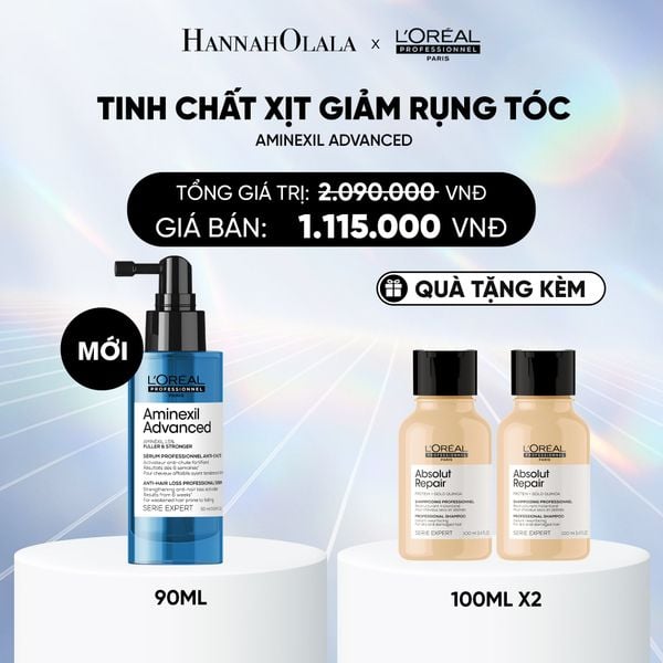  DEAL 7: [SẢN PHẨM MỚI] TINH CHẤT XỊT GIẢM RỤNG TÓC CHUYÊN NGHIỆP L'ORÉAL PROFESSIONNEL AMINEXIL ADVANCED 90ml 