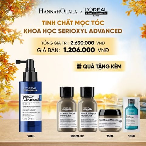  TINH CHẤT HỖ TRỢ XỊT MỌC TÓC L'OREAL PROFESSIONNEL SERIOXYL ADVANCED 90ML - E494 