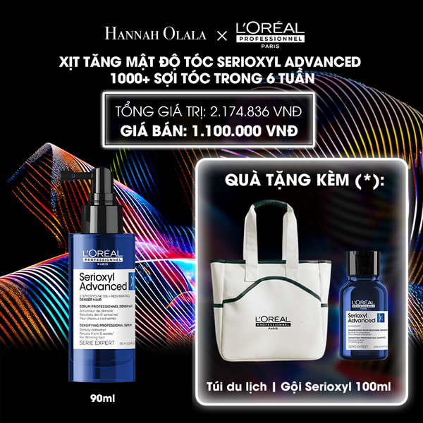 DEAL 1: [FLASH DEAL] TINH CHẤT HỖ TRỢ XỊT MỌC TÓC L'OREAL PROFESSIONNEL SERIOXYL ADVANCED 90ML 