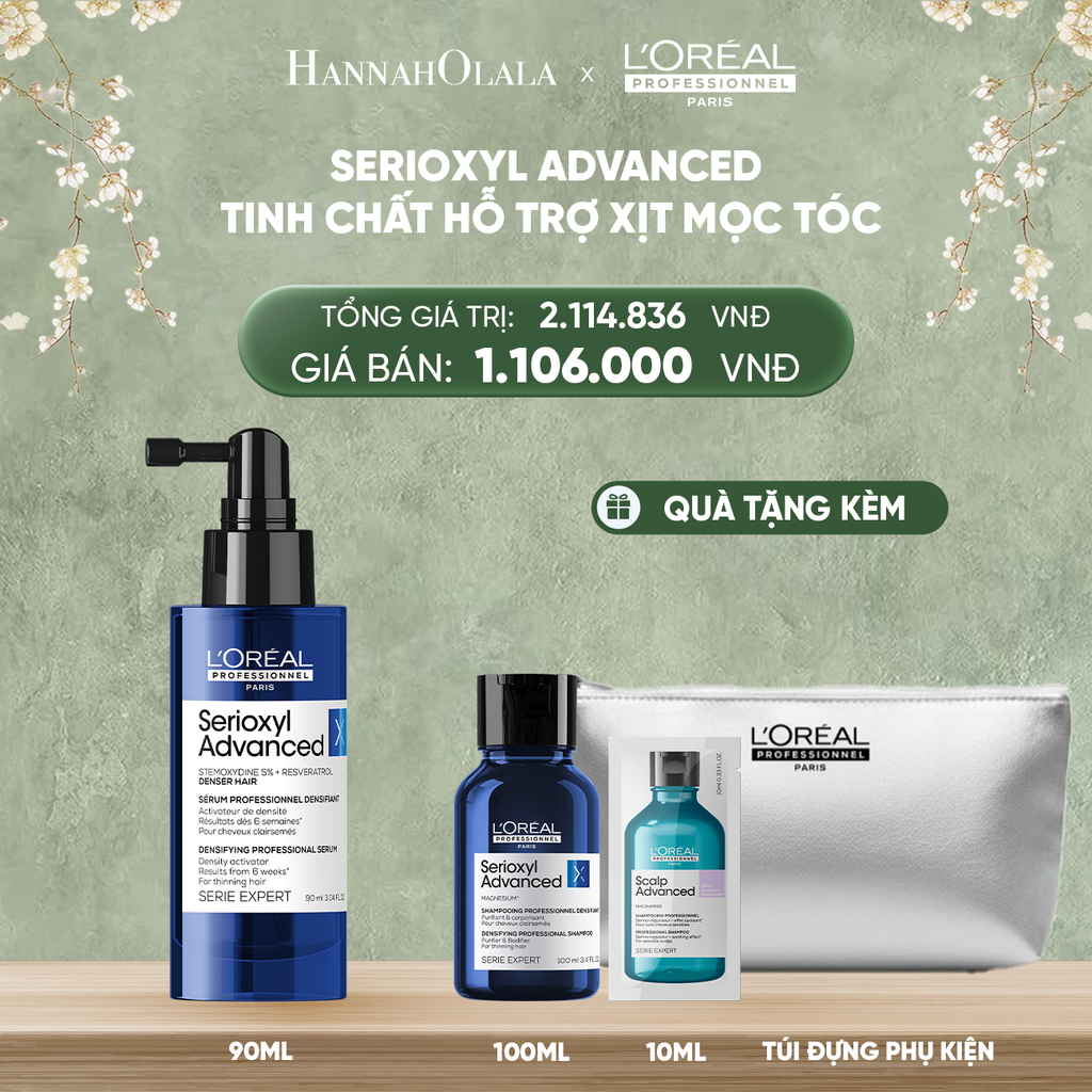  DEAL 1: TINH CHẤT HỖ TRỢ XỊT MỌC TÓC L'OREAL PROFESSIONNEL SERIOXYL ADVANCED 90ML 