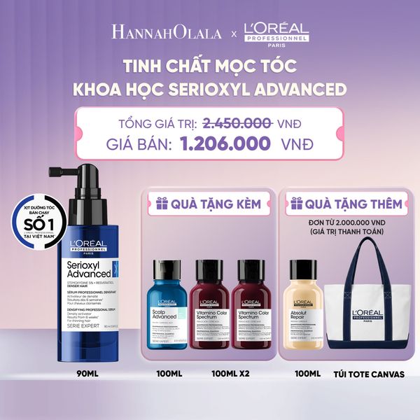  TINH CHẤT HỖ TRỢ XỊT MỌC TÓC L'OREAL PROFESSIONNEL SERIOXYL ADVANCED 90ML - H037 
