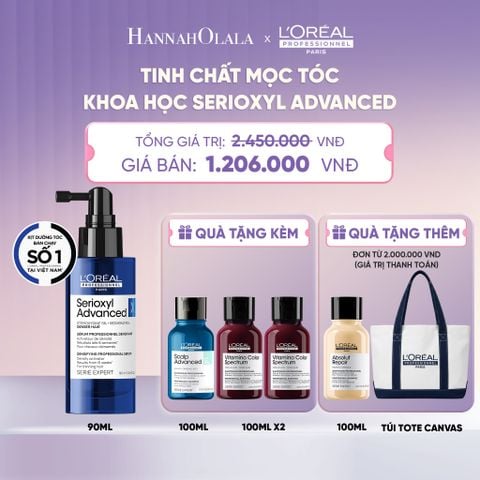  TINH CHẤT HỖ TRỢ XỊT MỌC TÓC L'OREAL PROFESSIONNEL SERIOXYL ADVANCED 90ML - H037 