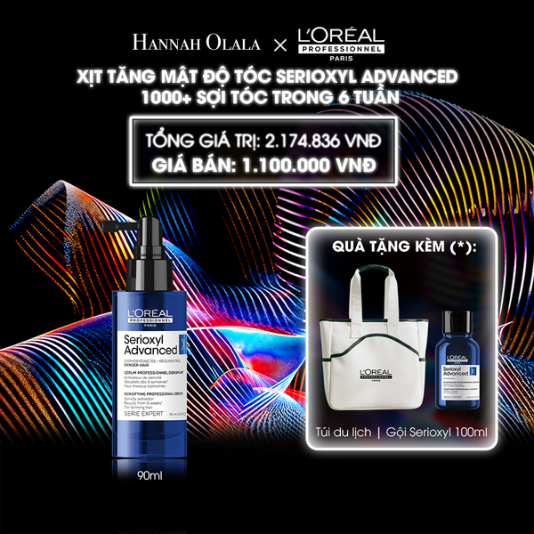  DEAL 1: [FLASH DEAL] TINH CHẤT HỖ TRỢ MỌC TÓC L'OREAL PROFESSIONNEL SERIOXYL ADVANCED 90ML 
