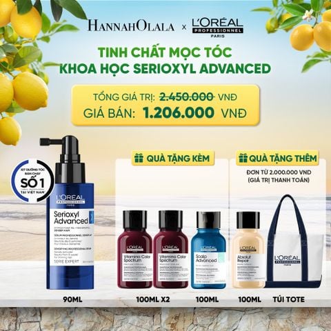  TINH CHẤT HỖ TRỢ XỊT MỌC TÓC L'OREAL PROFESSIONNEL SERIOXYL ADVANCED 90ML - DEAL 01 