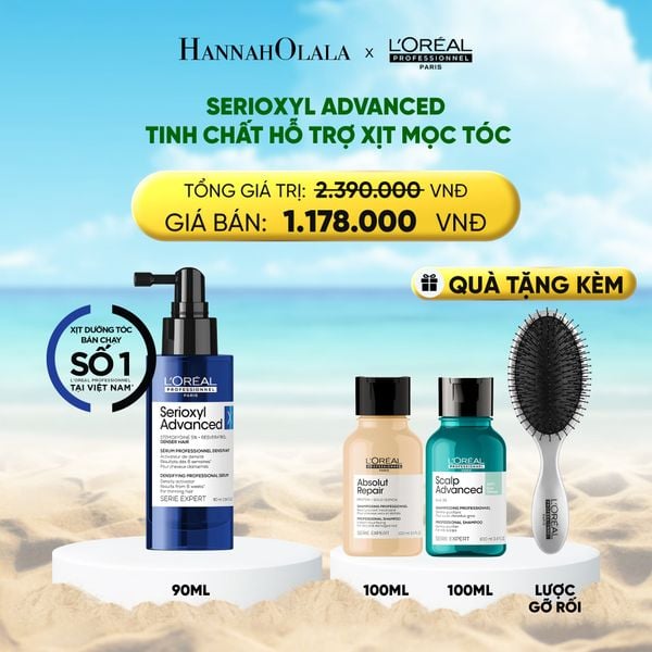  TINH CHẤT HỖ TRỢ XỊT MỌC TÓC L'OREAL PROFESSIONNEL SERIOXYL ADVANCED 90ML - BK 