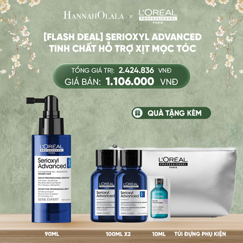  DEAL 1:[FLASH DEAL] TINH CHẤT HỖ TRỢ XỊT MỌC TÓC L'OREAL PROFESSIONNEL SERIOXYL ADVANCED 90ML 