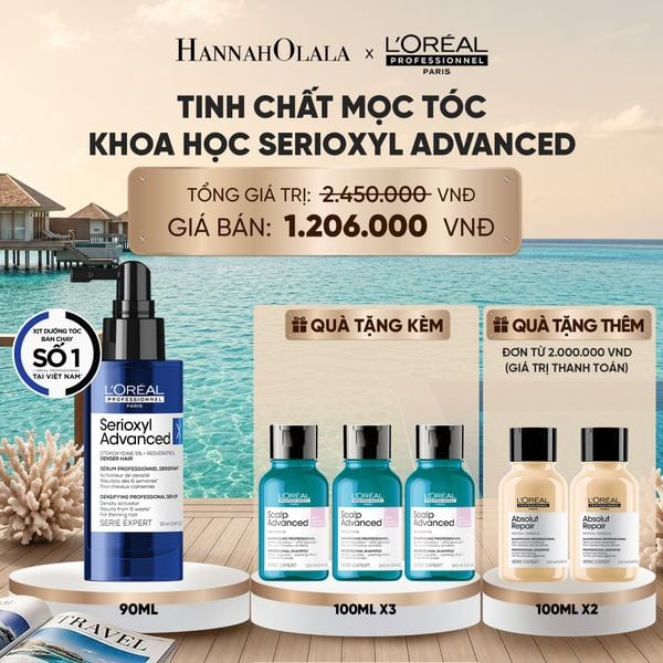  TINH CHẤT HỖ TRỢ XỊT MỌC TÓC L'OREAL PROFESSIONNEL SERIOXYL ADVANCED 90ML_ D273 