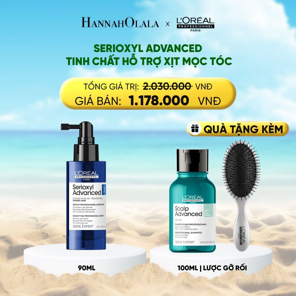  TINH CHẤT HỖ TRỢ XỊT MỌC TÓC L'OREAL PROFESSIONNEL SERIOXYL ADVANCED 90ML 
