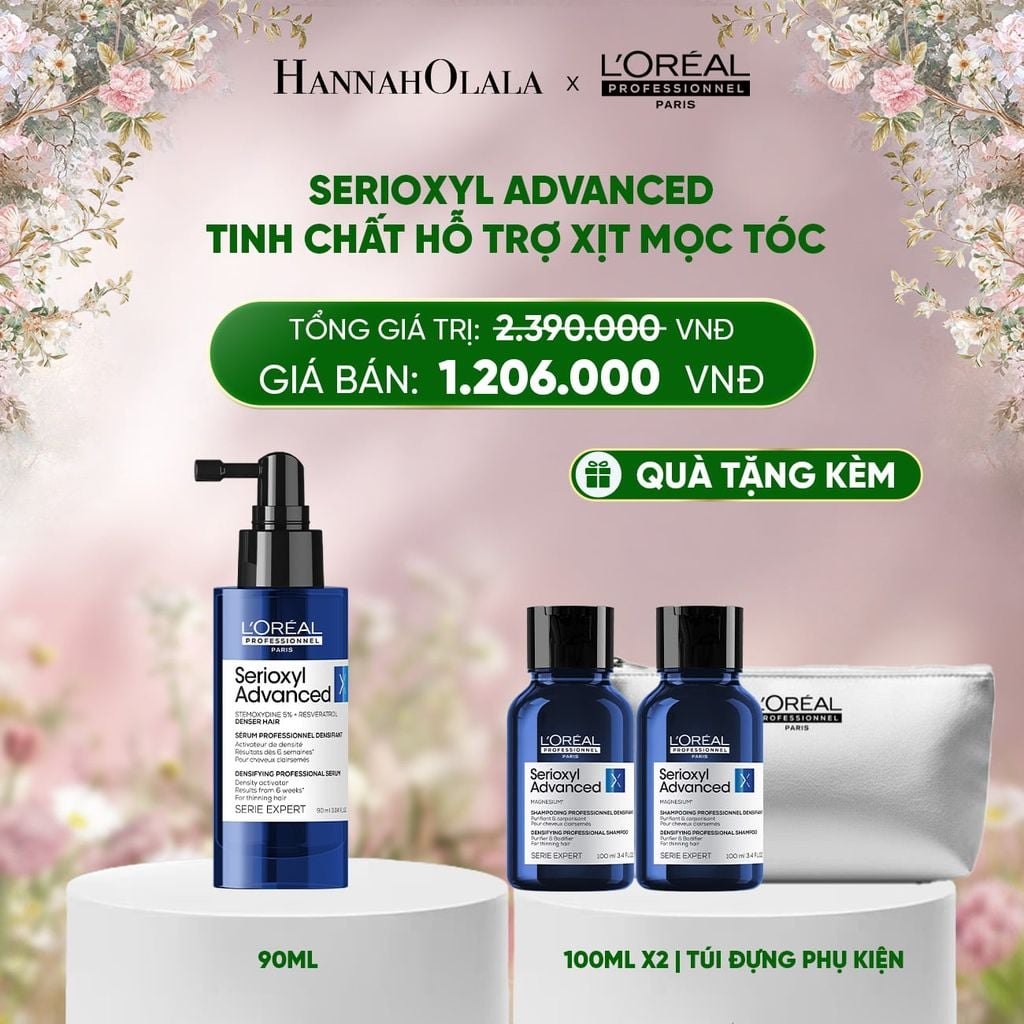  DEAL 1: TINH CHẤT HỖ TRỢ XỊT MỌC TÓC L'OREAL PROFESSIONNEL SERIOXYL ADVANCED 90ML 