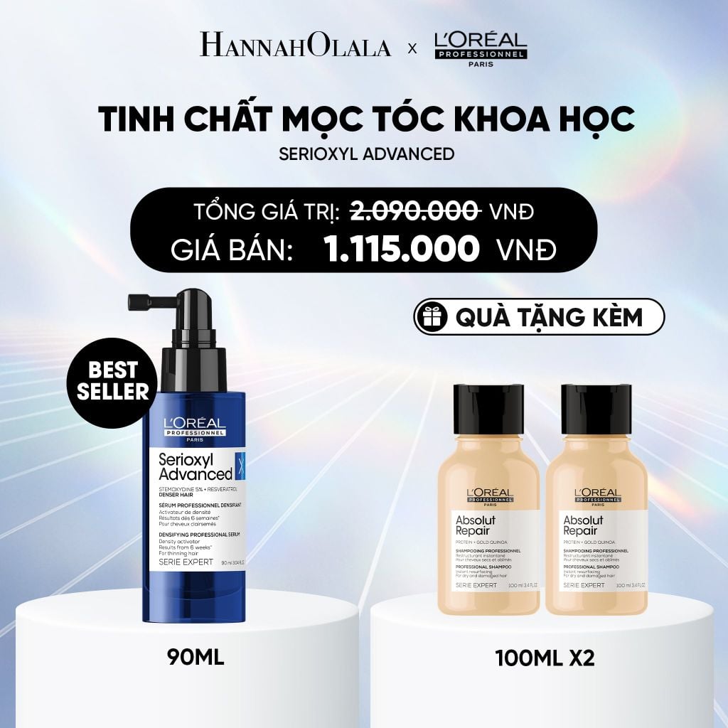  DEAL 1: TINH CHẤT HỖ TRỢ XỊT MỌC TÓC L'OREAL PROFESSIONNEL SERIOXYL ADVANCED 90ML 