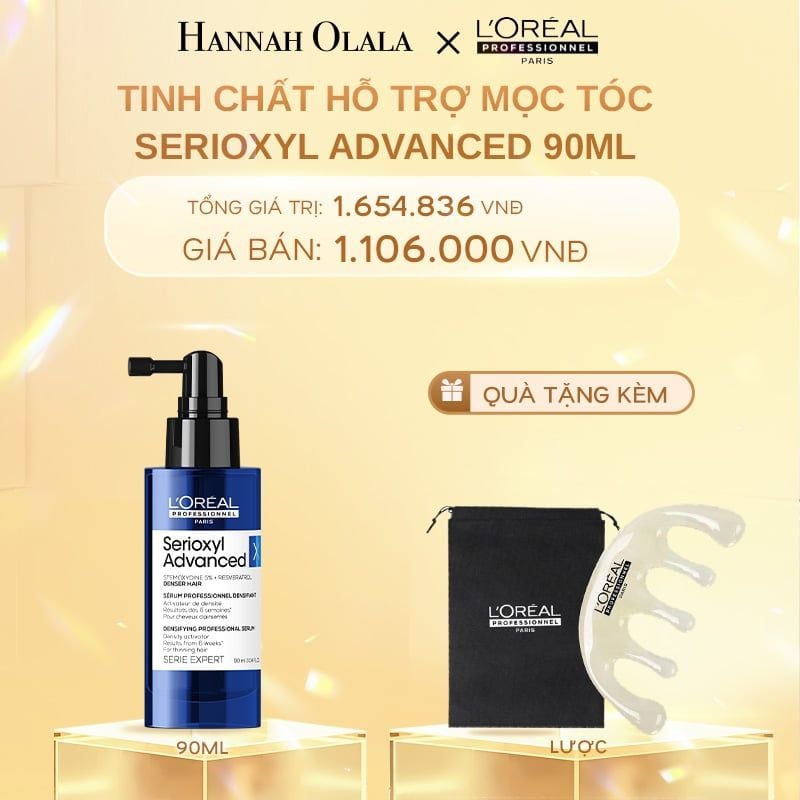  DEAL 1: TINH CHẤT HỖ TRỢ MỌC TÓC L'OREAL PROFESSIONNEL SERIOXYL ADVANCED 90ML 