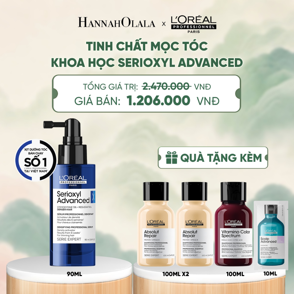  TINH CHẤT HỖ TRỢ XỊT MỌC TÓC L'OREAL PROFESSIONNEL SERIOXYL ADVANCED 90ML - A414 