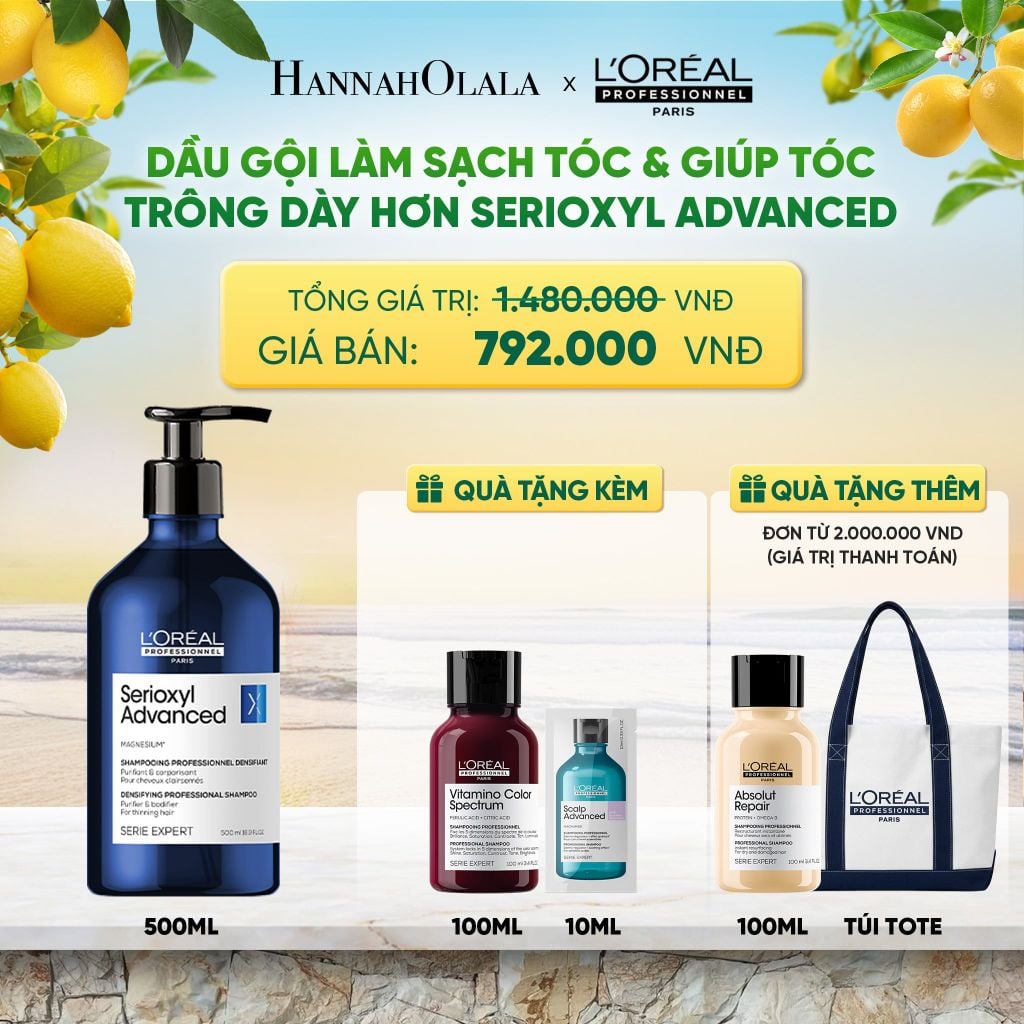  DẦU GỘI LÀM SẠCH TÓC & GIÚP TÓC TRÔNG DÀY HƠN SERIOXYL ADVANCED 500ML - DEAL 09 - A479 