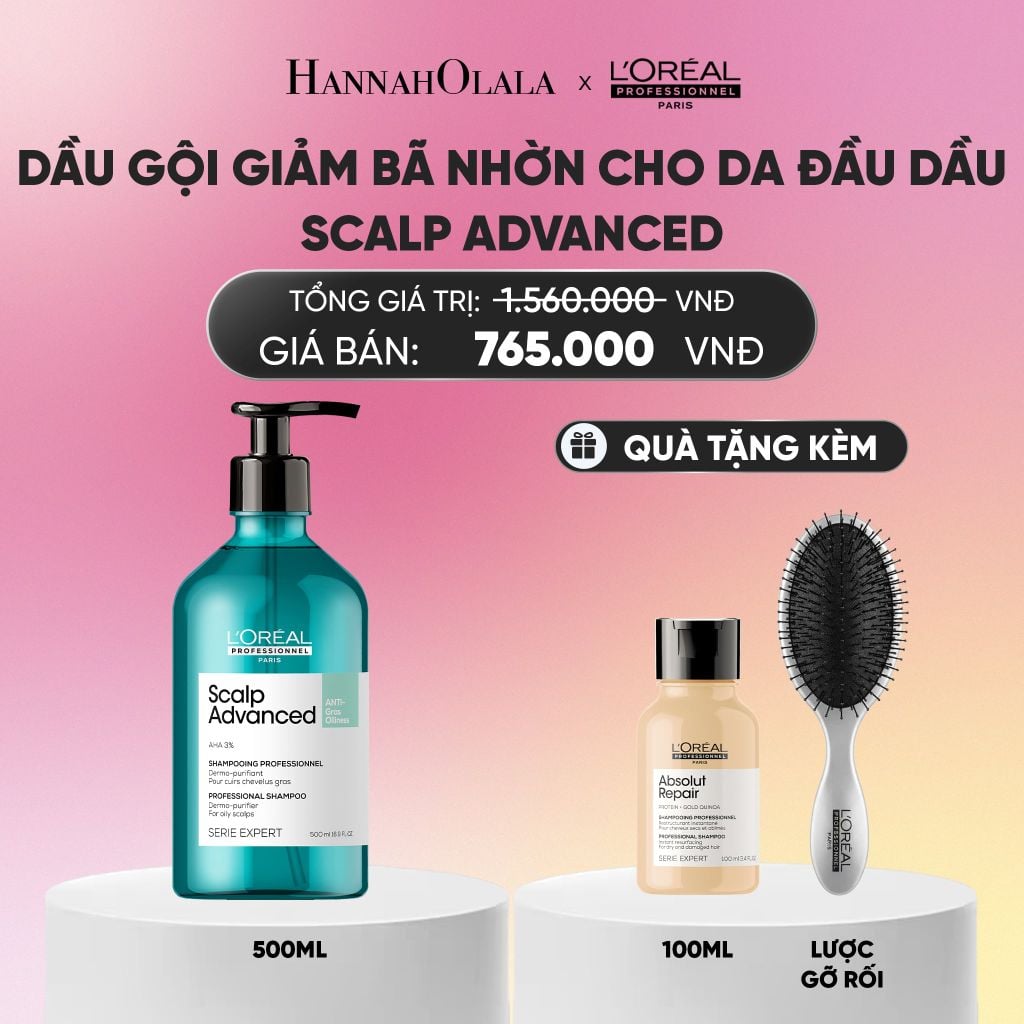  DẦU GỘI GIẢM BÃ NHỜN CHO DA ĐẦU DƯ DẦU SCALP ADVANCED 500ML_A1218 