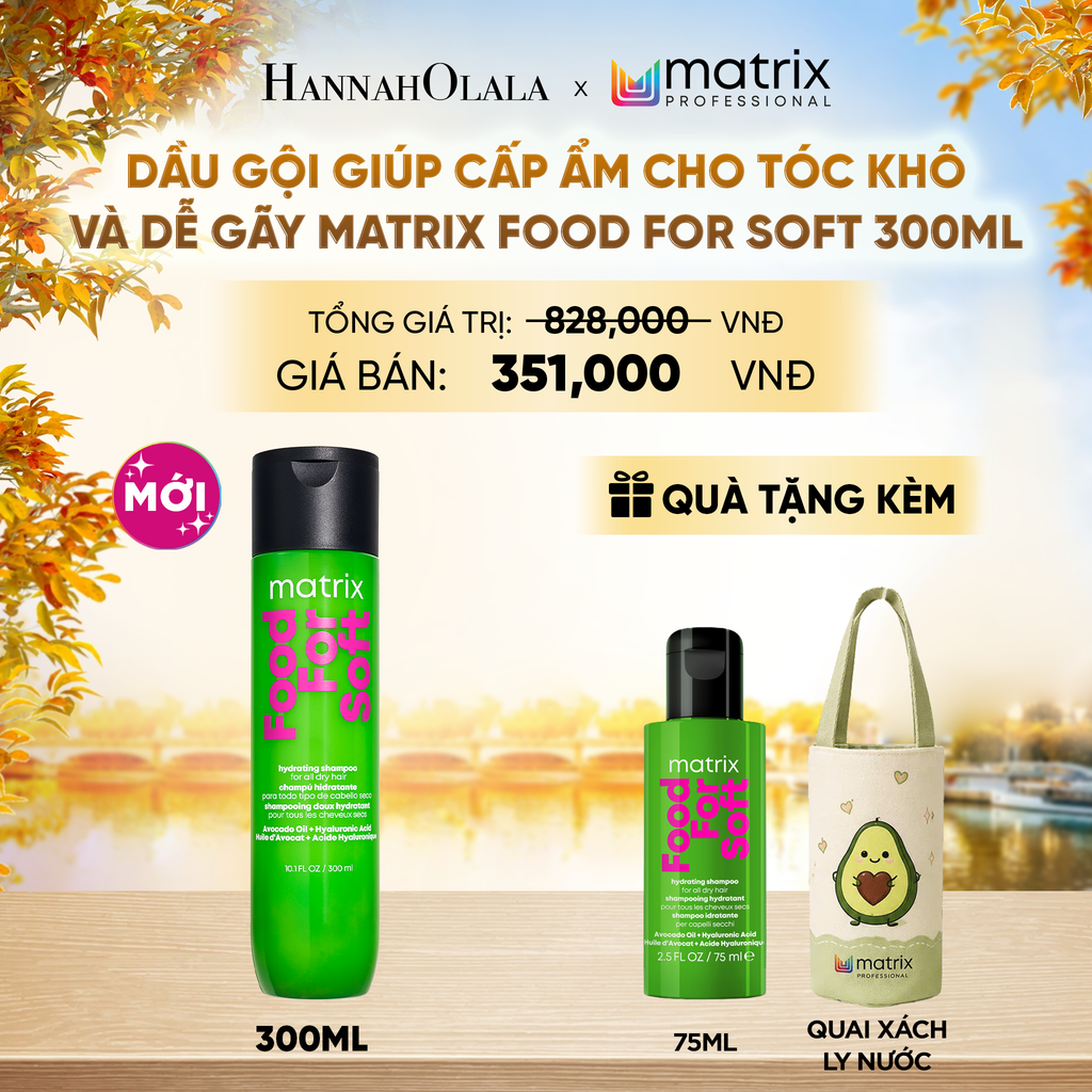  DẦU GỘI MATRIX FOOD FOR SOFT CHO TÓC KHÔ VÀ DỄ GÃY 300ML - E516 