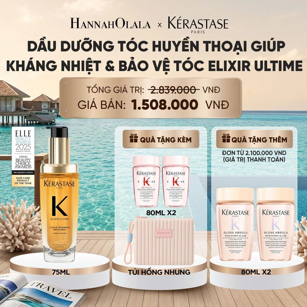  TINH DẦU DƯỠNG TÓC BÁN CHẠY NHẤT THẾ GIỚI ELIXIR ULTIME 75ML 