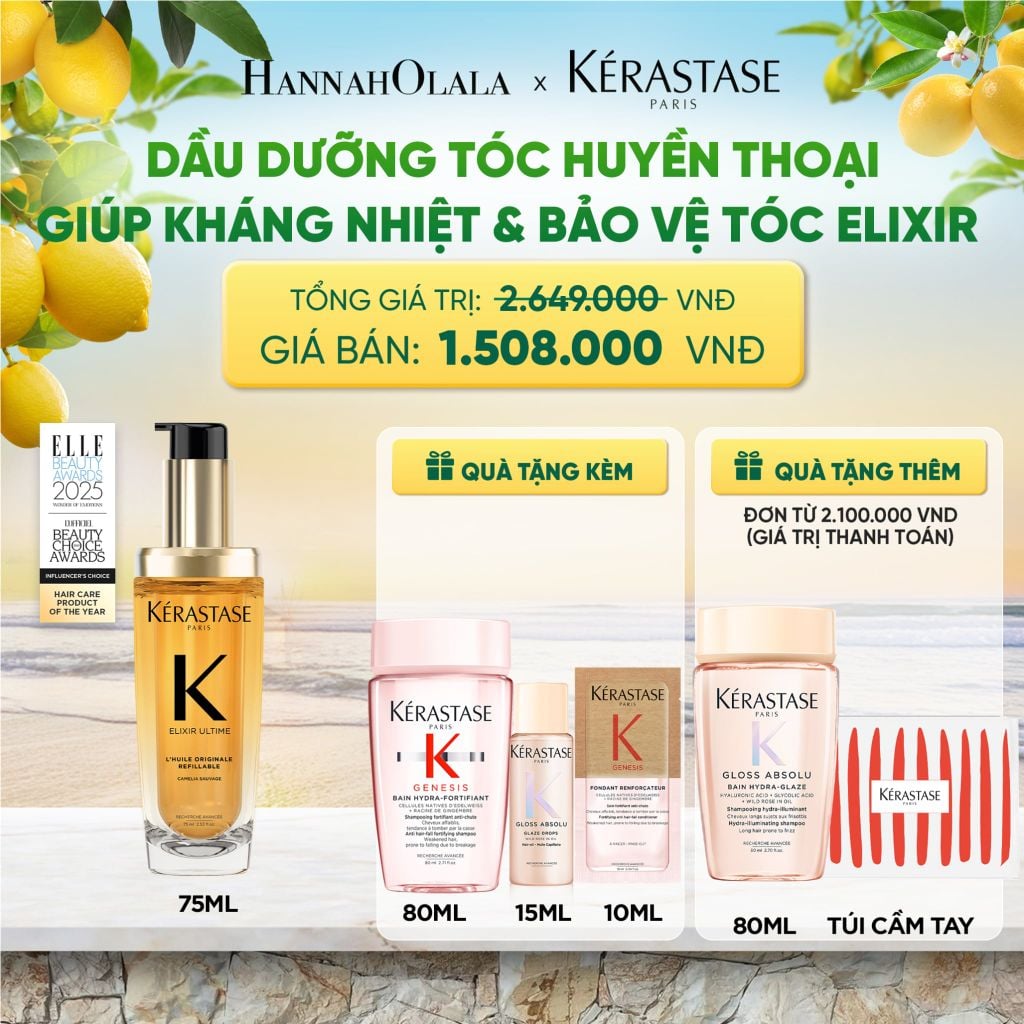  TINH DẦU DƯỠNG TÓC BÁN CHẠY NHẤT THẾ GIỚI ELIXIR ULTIME 75ML - DEAL 14 