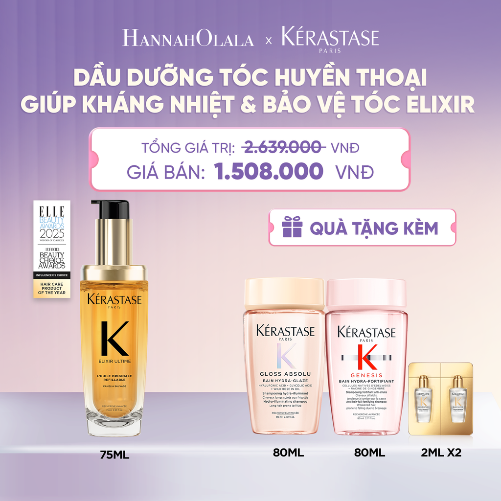  TINH DẦU DƯỠNG TÓC BÁN CHẠY NHẤT THẾ GIỚI ELIXIR ULTIME 75ML  - L010 