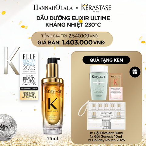  DEAL 3: [FLASH DEAL] TINH DẦU DƯỠNG TÓC BÁN CHẠY NHẤT THẾ GIỚI ELIXIR ULTIME 75ML 