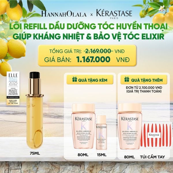  [MỚI] LÕI THAY THẾ TINH DẦU DƯỠNG GIÚP TÓC BÓNG MƯỢT & GIẢM CHẺ NGỌN - KÉRASTASE ELIXIR ULTIME OIL 75ML - DEAL 15 