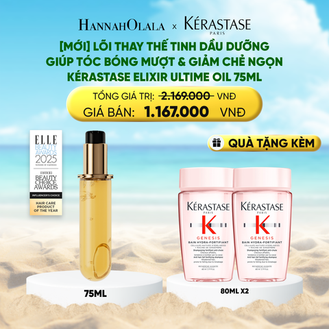  DEAL 10: [MỚI] LÕI THAY THẾ TINH DẦU DƯỠNG GIÚP TÓC BÓNG MƯỢT & GIẢM CHẺ NGỌN - KÉRASTASE ELIXIR ULTIME OIL 75ML 