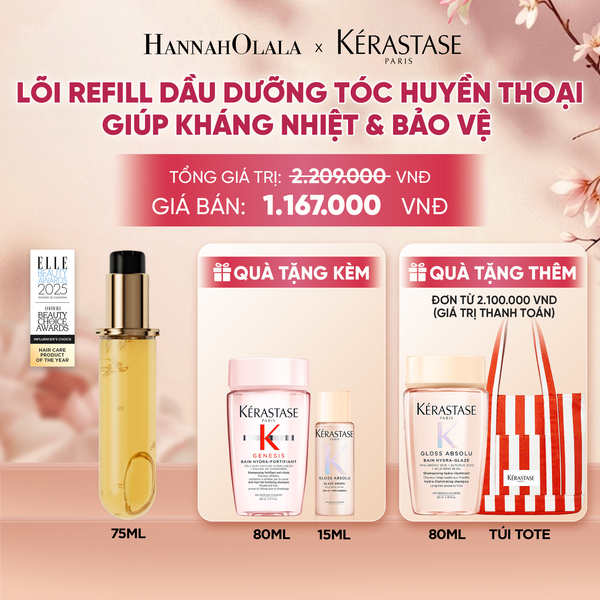  [MỚI] LÕI THAY THẾ TINH DẦU DƯỠNG GIÚP TÓC BÓNG MƯỢT & GIẢM CHẺ NGỌN - KÉRASTASE ELIXIR ULTIME OIL 75ML - A1279 