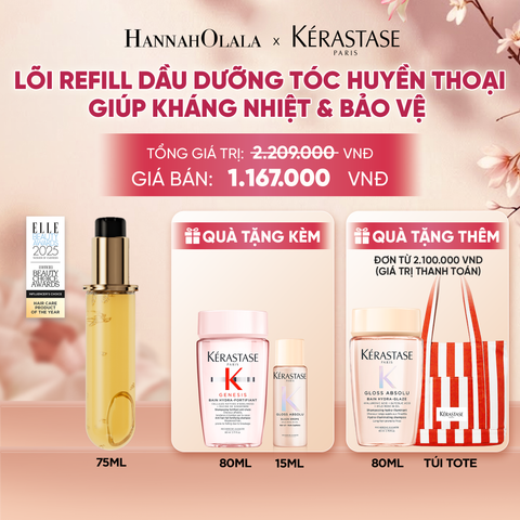  [MỚI] LÕI THAY THẾ TINH DẦU DƯỠNG GIÚP TÓC BÓNG MƯỢT & GIẢM CHẺ NGỌN - KÉRASTASE ELIXIR ULTIME OIL 75ML - A1279 