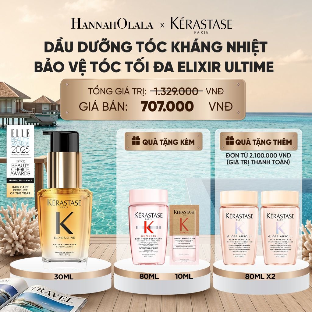  TINH DẦU DƯỠNG TÓC BÁN CHẠY NHẤT THẾ GIỚI ELIXIR ULTIME PHIÊN BẢN MỚI 30ML_ D1590 